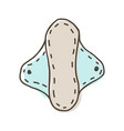 menstrual pad doodle isolated vector image vector image