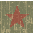 aged red star symbol vector image vector image