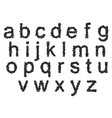 black wild flowers alphabet letters set vector image vector image