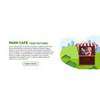 horizontal brochure design for park cafe little vector image vector image