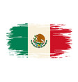 mexican flag brush grunge background vector image