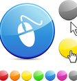 mouse glossy button vector image