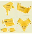 origami banner element vector image vector image