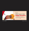 cover page happy dussehra vector image