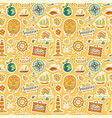 seamless pattern on theme of travel and vacation vector image