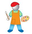 artist glossy vector image vector image