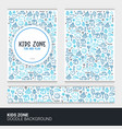 flyer or brochure template with kids doodle vector image