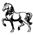 Head horse in horseshoe Royalty Free Vector Image