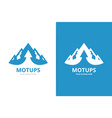 mountain and arrow up logo combination unique vector image vector image