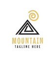 tribal mountain logo design vector image