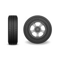 car wheel isolated on white realistic sport vector image