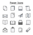 paper color line icon set vector image