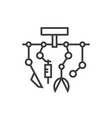 robotic surgery line icon vector image