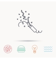shooting slapstick icon celebration sign vector image