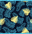 tropical seamless pattern with palm leaves summer vector image