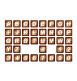 3d numbers and alphabet buttons vector image vector image