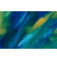 blue and yellow watercolor background vector image vector image