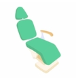 green dentist chair icon cartoon style vector image