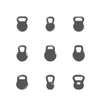 icons kettlebells vector image vector image