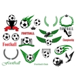 football or soccer sport game design elements vector image
