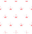 little cute pink crowns seamless pattern vector image