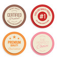 warranty label set colorful modern quality marks vector image