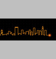 boston light streak skyline vector image vector image