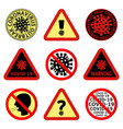 coronavirus covid19-19 prohibition and warning vector image