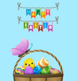 happy easter flyer or concept vector image vector image