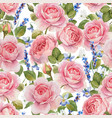 watercolor rose pattern vector image