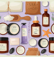 bath accessories banner vector image