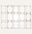 calligraphic frames borders corners ornate vector image
