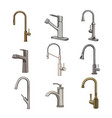 kitchen faucet set cartoon vector image vector image