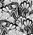 seamless monochrome floral pattern vector image