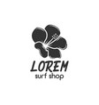 vintage surfing store badge design surf gear shop vector image
