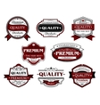 assorted premium quality labels and banners vector image