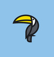 bold line icon or logo template of toucan vector image vector image