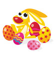 cartoon easter bunny vector image vector image