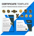creative certificate template with luxury vector image