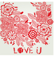 floral background vector image