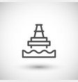 offshore oil platform line icon vector image