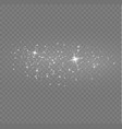 starry dust flash light spark sparkle white star vector image