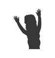 woman silhouette female avatar person people icon vector image