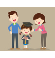 family happy graduation day vector image