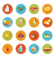 healthy eating flat icons vector image vector image