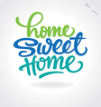 home sweet hand lettering vector image vector image