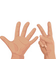 seven from fingers vector image