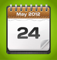 leather calendar vector image