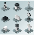 personal hygiene color gradient isometric icons vector image vector image