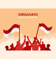 poster of indonesia independence day vector image vector image